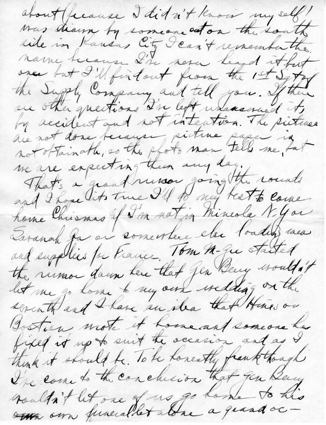 Letter from Harry S. Truman to Bess Wallace