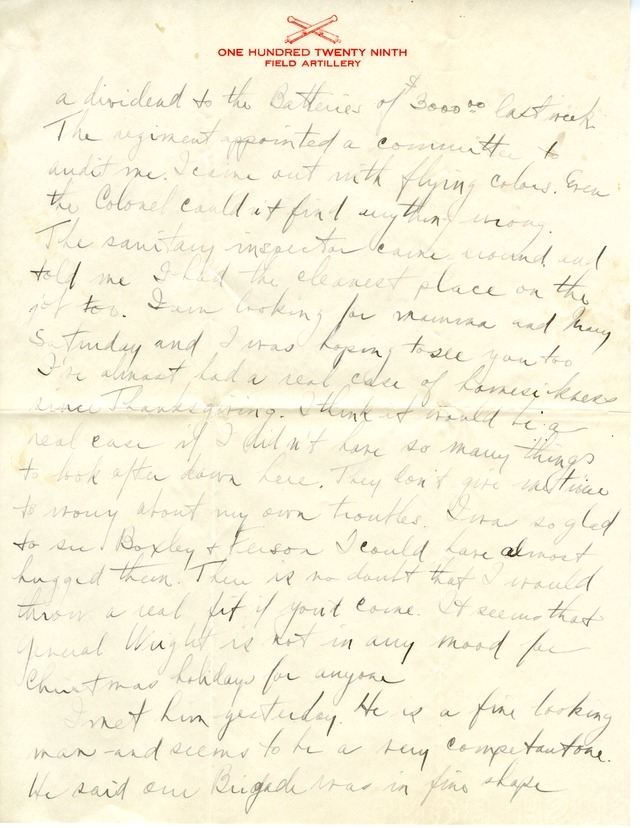 Letter from Harry S. Truman to Bess Wallace