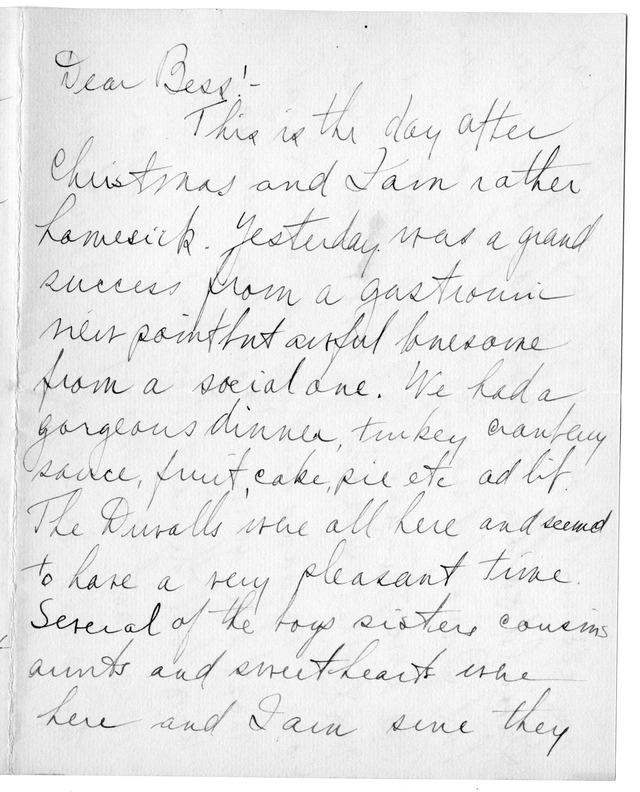 Letter from Harry S. Truman to Bess Wallace