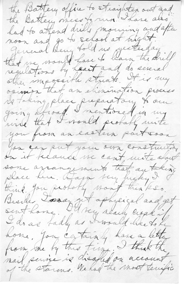 Letter from Harry S. Truman to Bess Wallace