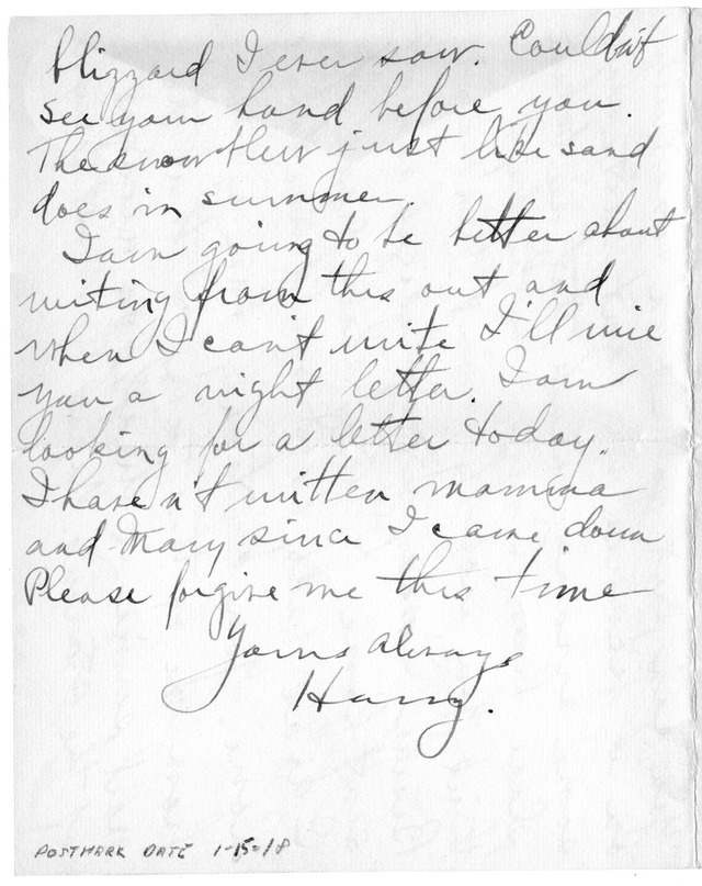 Letter from Harry S. Truman to Bess Wallace