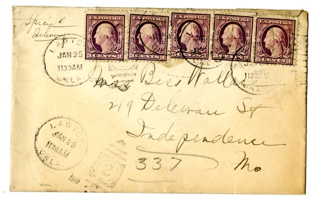 Letter from Harry S. Truman to Bess Wallace