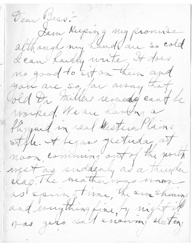 Letter from Harry S. Truman to Bess Wallace