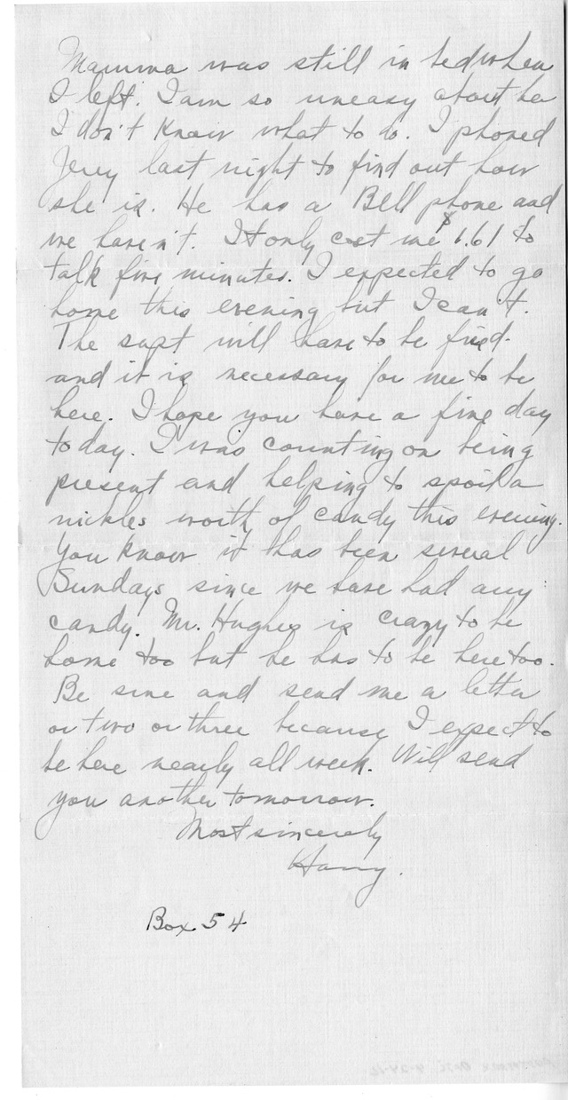 Letter from Harry S. Truman to Bess Wallace