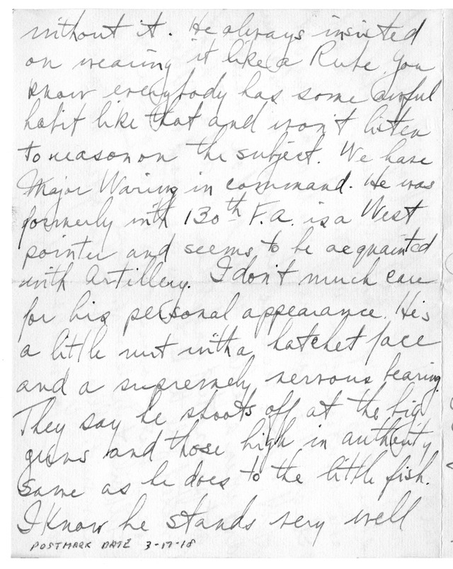 Letter from Harry S. Truman to Bess Wallace