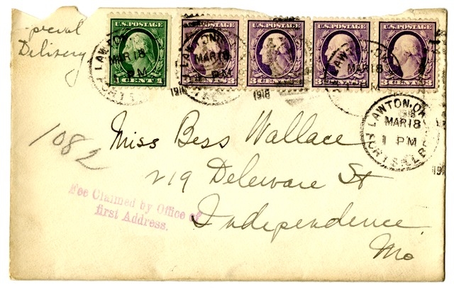 Letter from Harry S. Truman to Bess Wallace