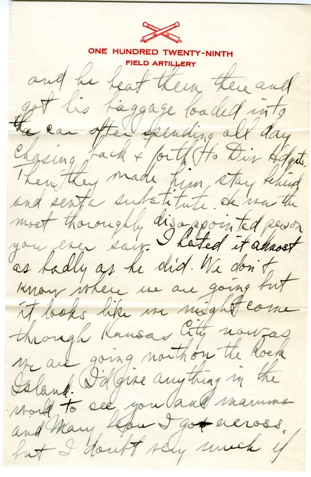 Letter from Harry S. Truman to Bess Wallace