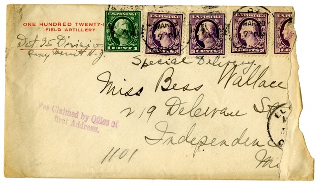 Letter from Harry S. Truman to Bess Wallace