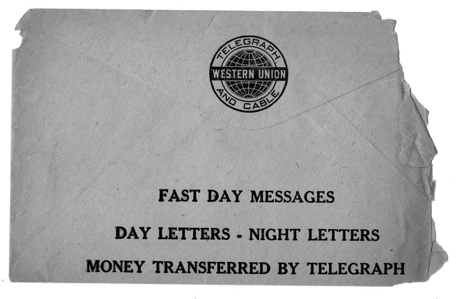 Telegram from Harry S. Truman to Bess Wallace