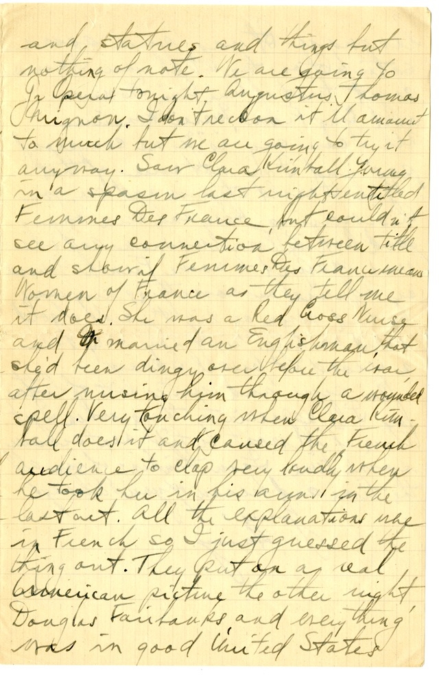 Letter from Harry S. Truman to Bess Wallace