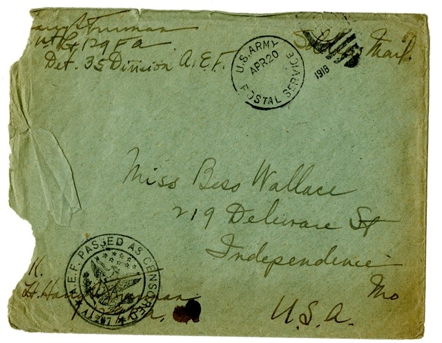 Letter from Harry S. Truman to Bess Wallace