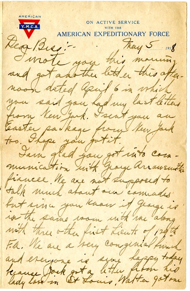 Letter from Harry S. Truman to Bess Wallace