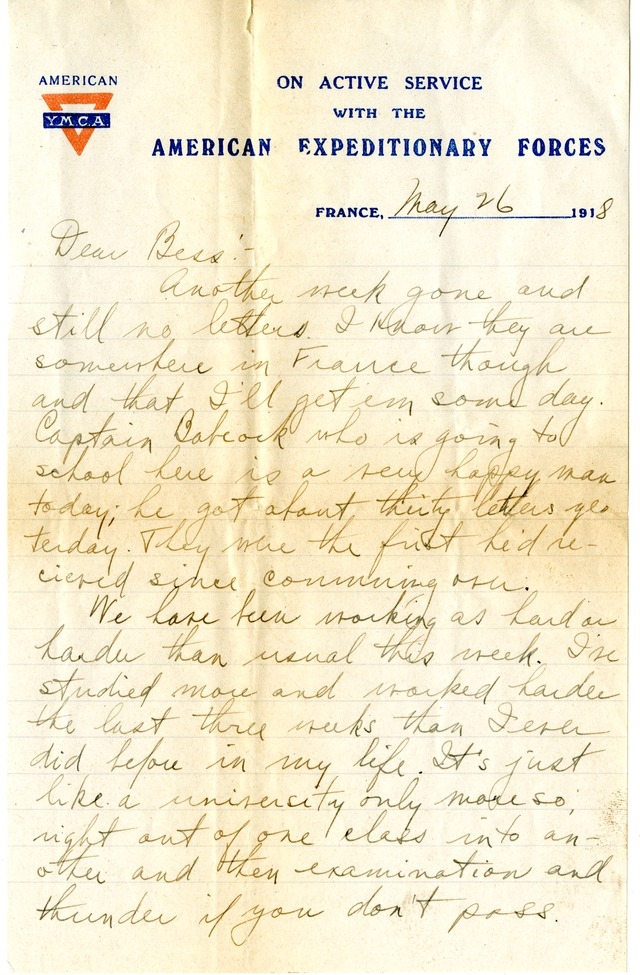 Letter from Harry S. Truman to Bess Wallace