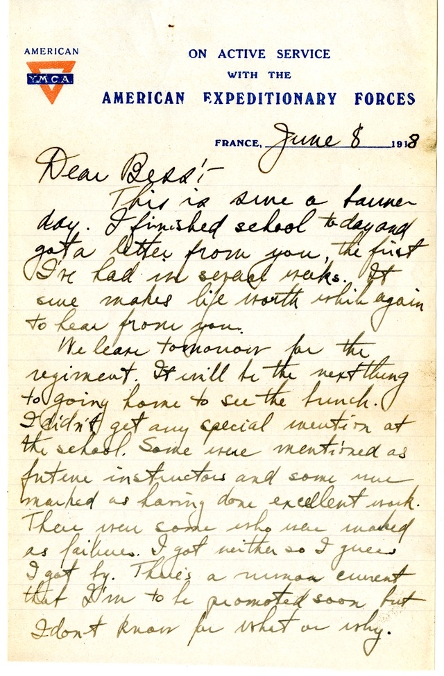 Letter from Harry S. Truman to Bess Wallace