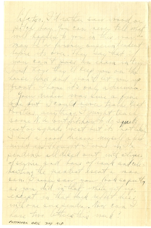 Letter from Harry S. Truman to Bess Wallace