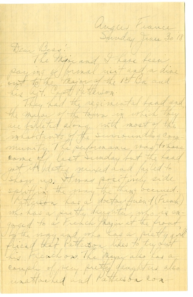 Letter from Harry S. Truman to Bess Wallace