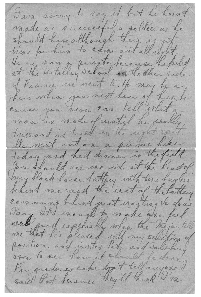 Letter from Harry S. Truman to Bess Wallace