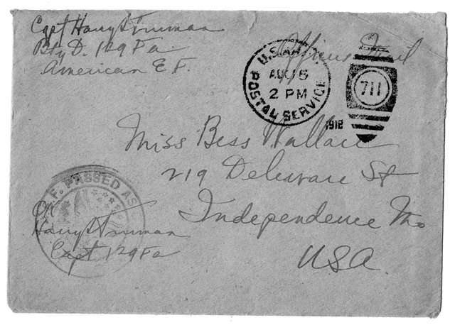 Letter from Harry S. Truman to Bess Wallace