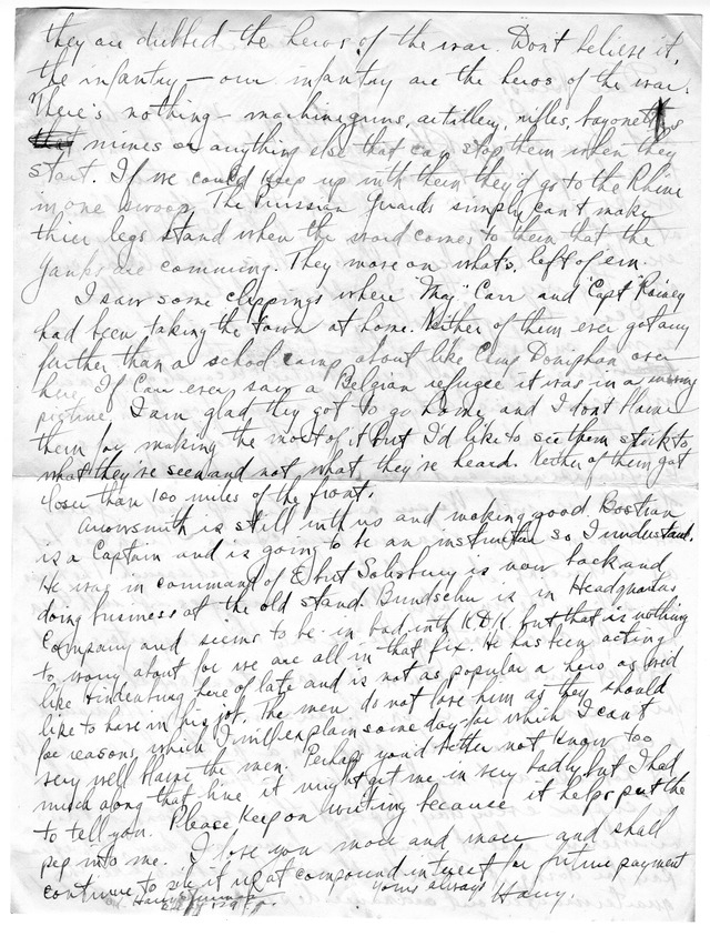 Letter from Harry S. Truman to Bess Wallace