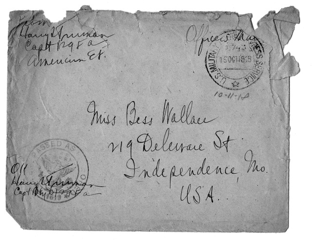 Letter from Harry S. Truman to Bess Wallace