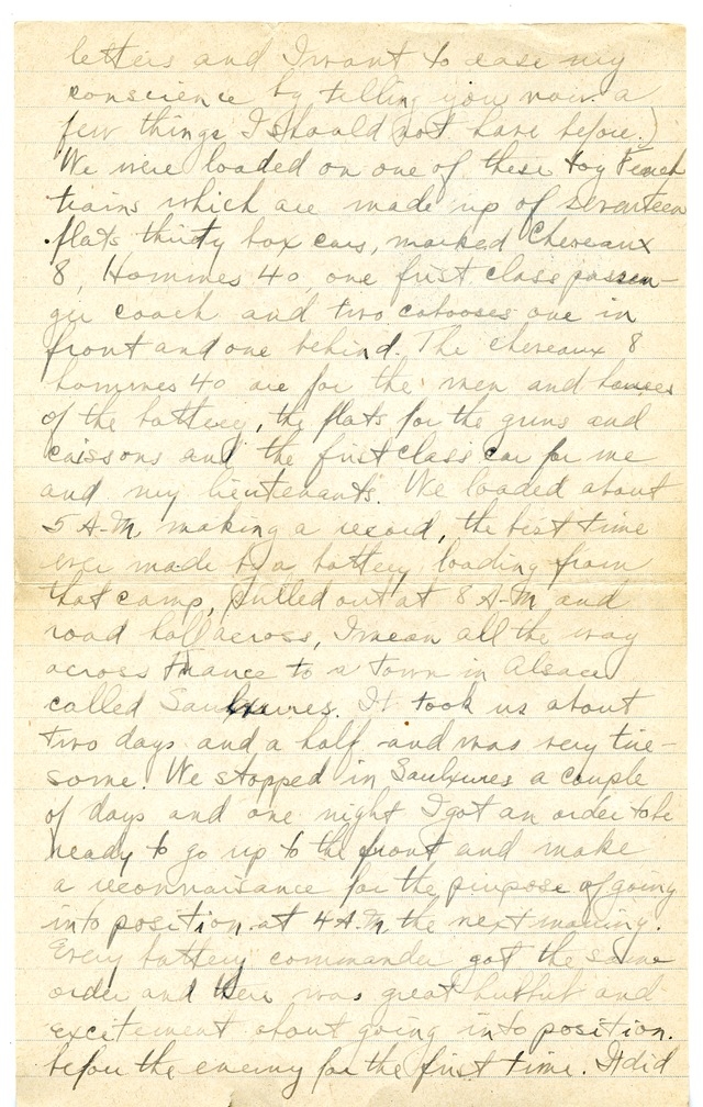 Letter from Harry S. Truman to Bess Wallace (abridged)