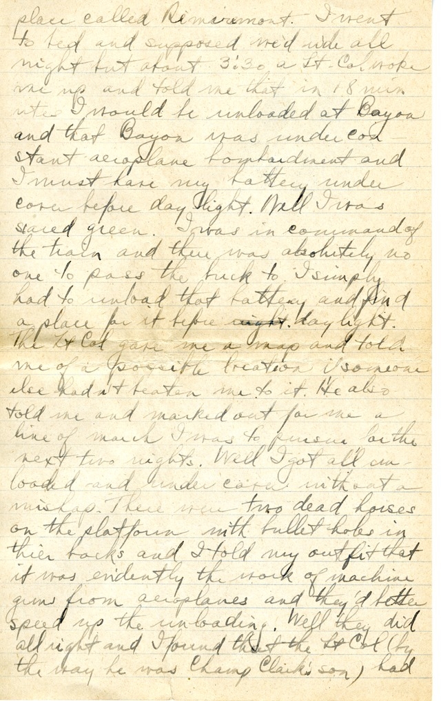 Letter from Harry S. Truman to Bess Wallace (abridged)