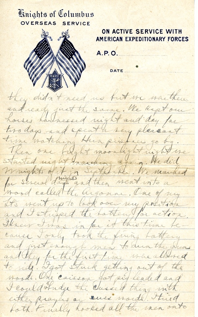 Letter from Harry S. Truman to Bess Wallace (abridged)