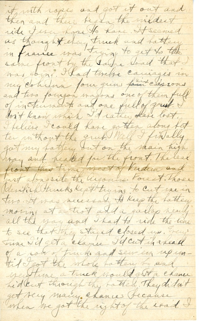 Letter from Harry S. Truman to Bess Wallace (abridged)