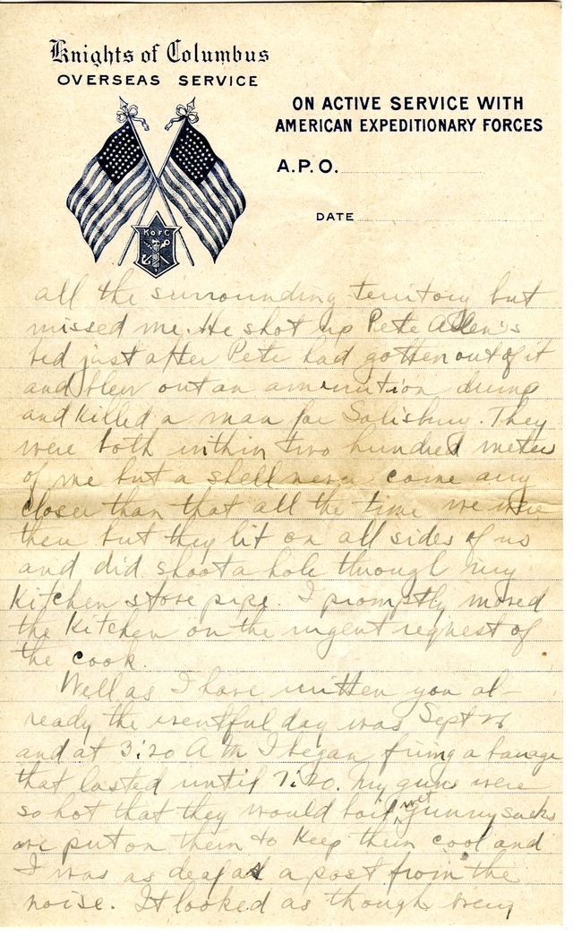 Letter from Harry S. Truman to Bess Wallace (abridged)