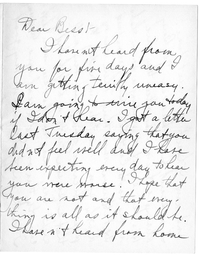 Letter from Harry S. Truman to Bess Wallace