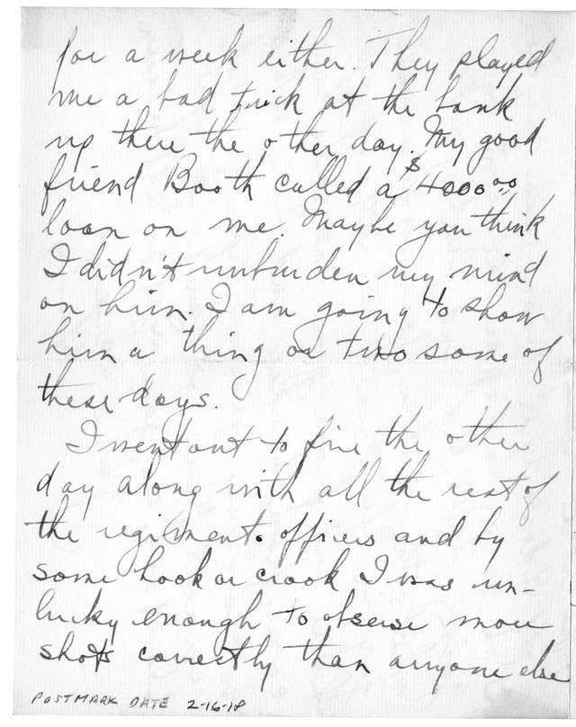 Letter from Harry S. Truman to Bess Wallace