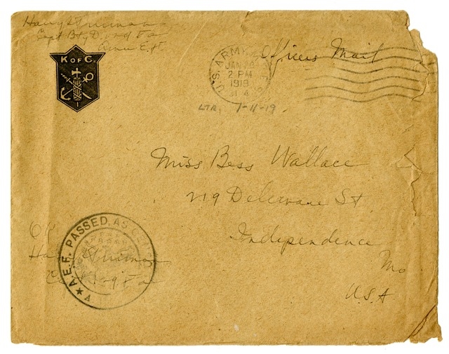 Letter from Harry S. Truman to Bess Wallace