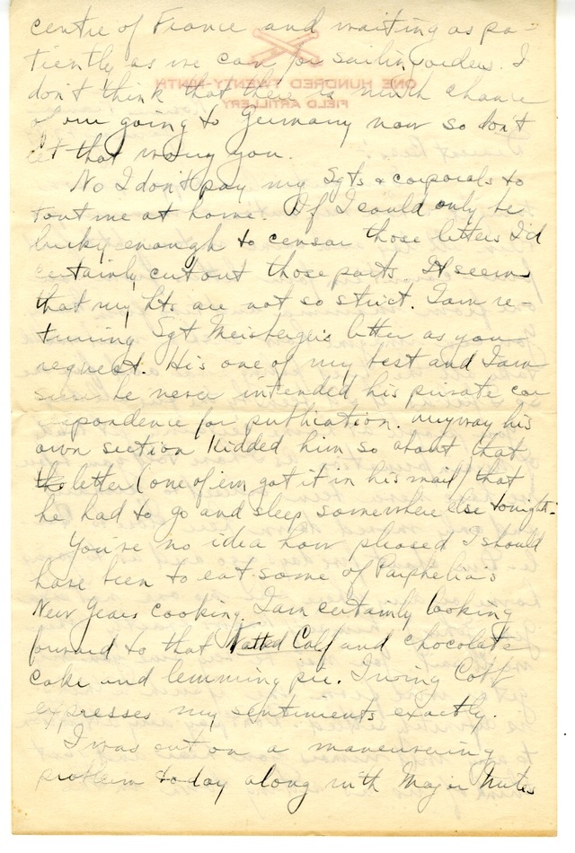 Letter from Harry S. Truman to Bess Wallace