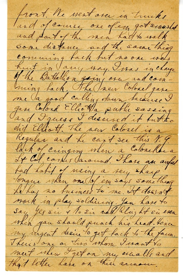 Letter from Harry S. Truman to Bess Wallace