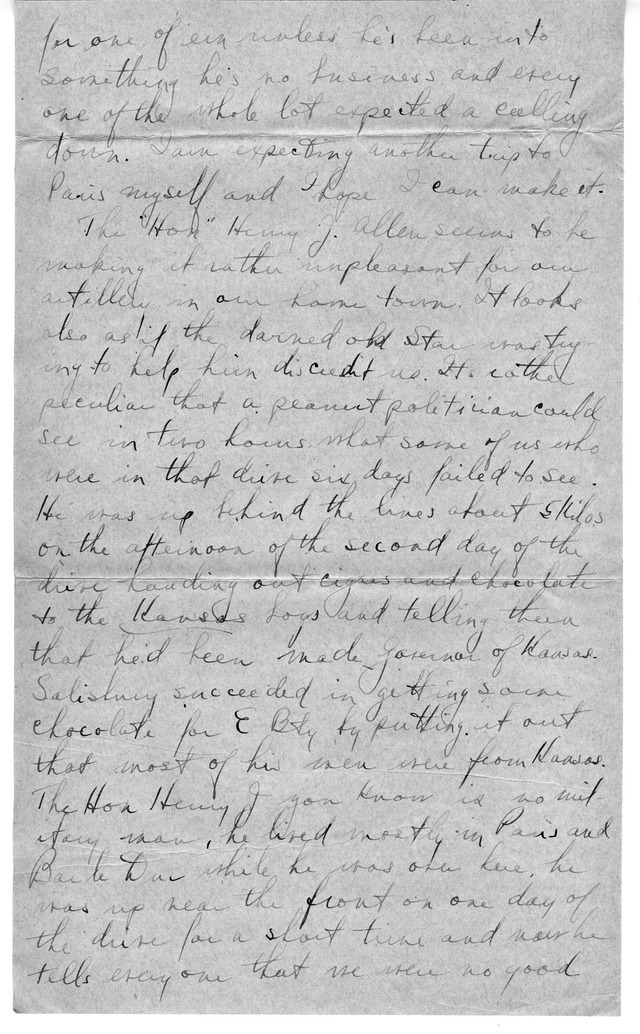 Letter from Harry S. Truman to Bess Wallace