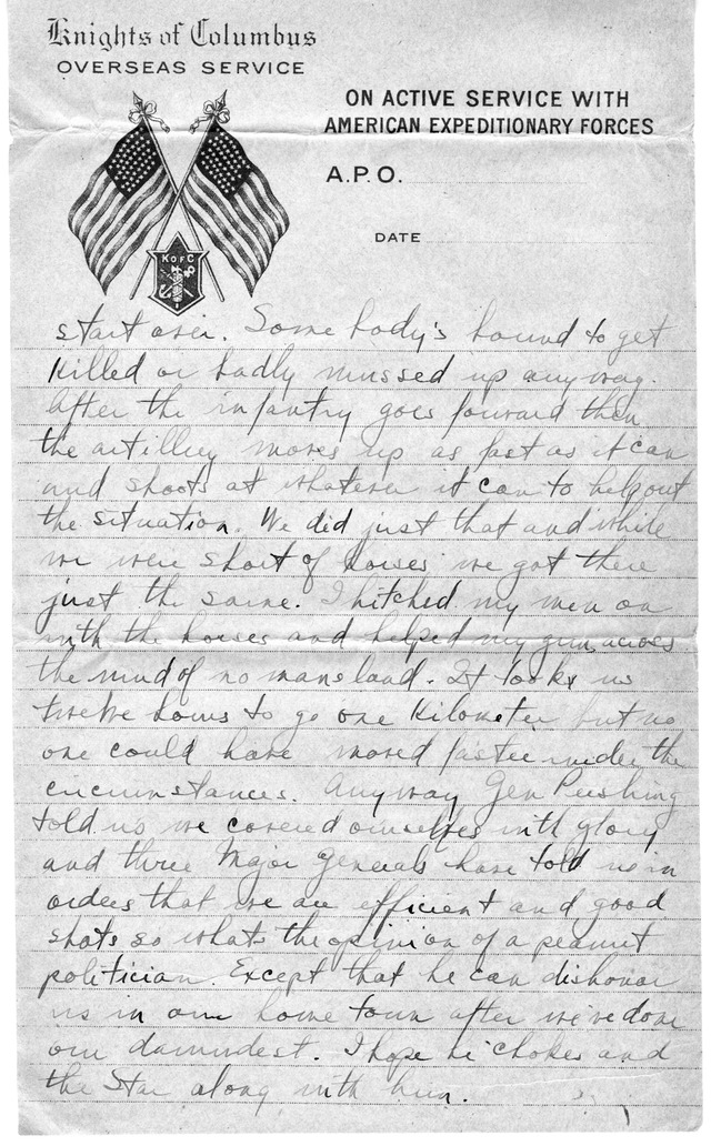 Letter from Harry S. Truman to Bess Wallace