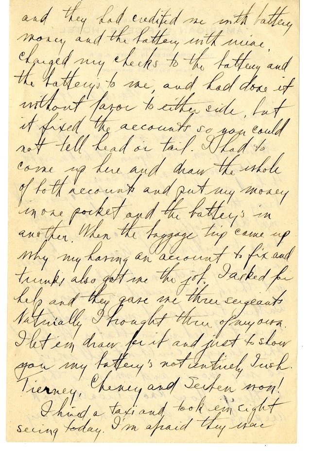 Letter from Harry S. Truman to Bess Wallace