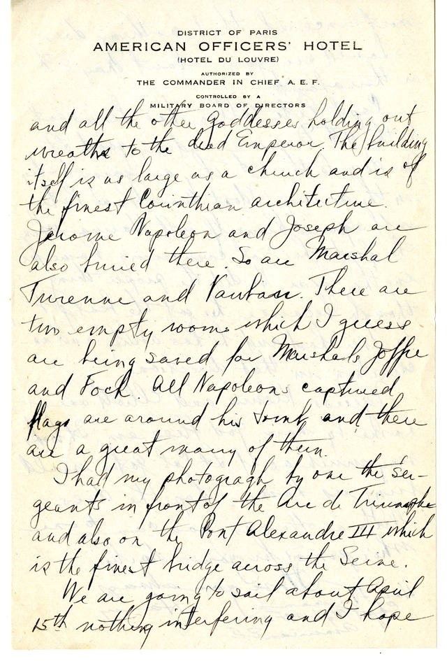 Letter from Harry S. Truman to Bess Wallace