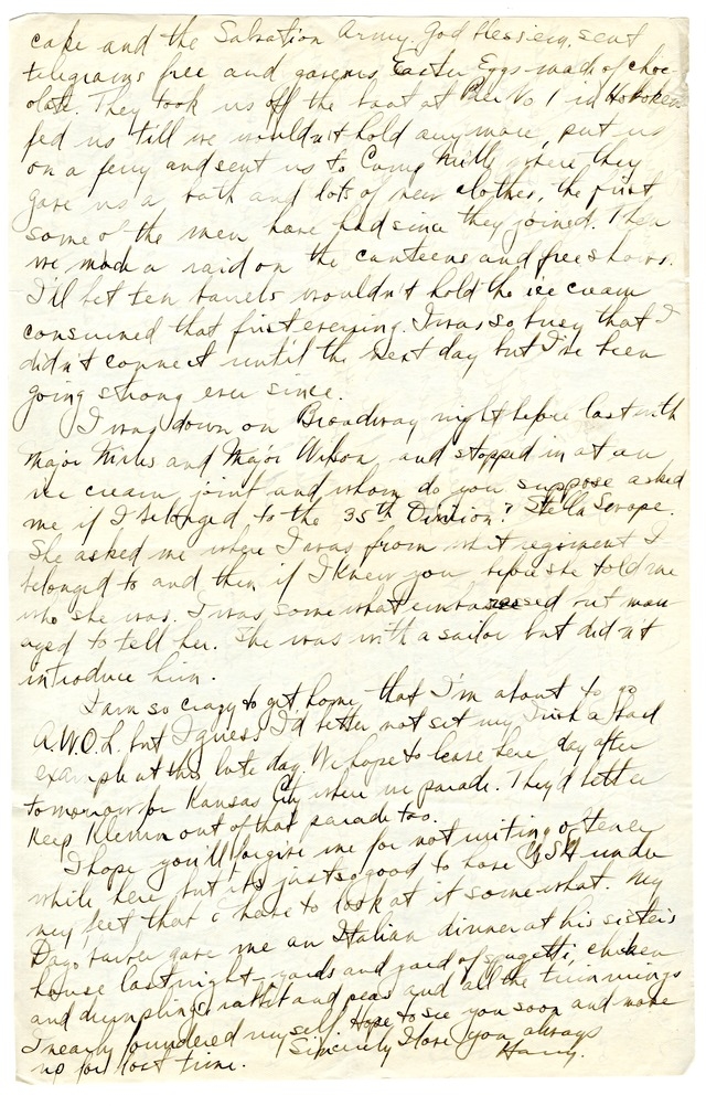 Letter from Harry S. Truman to Bess Wallace