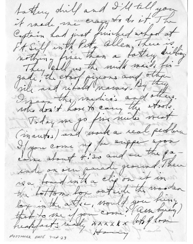 Letter from Harry S. Truman to Bess W. Truman