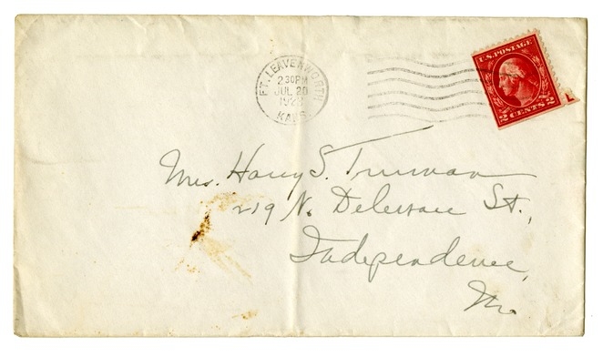 Letter from Harry S. Truman to Bess W. Truman