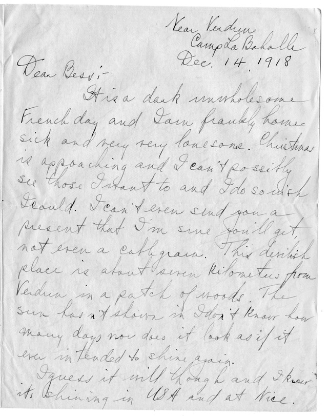 Letter from Harry S. Truman to Bess Wallace