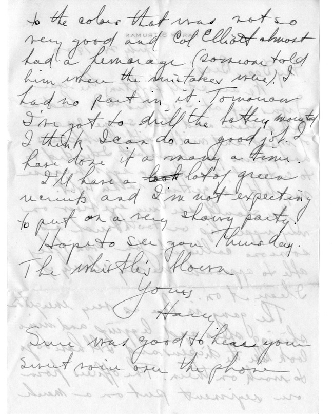 Letter from Harry S. Truman to Bess W. Truman