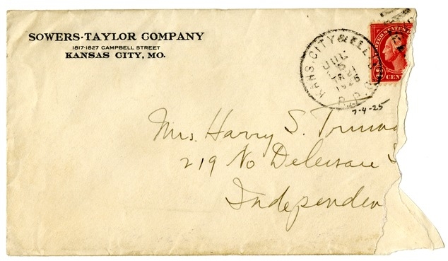 Letter from Harry S. Truman to Bess W. Truman