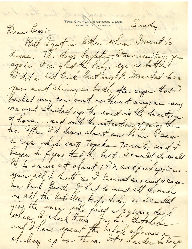 Letter from Harry S. Truman to Bess W. Truman