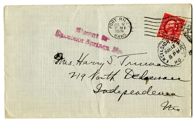 Letter from Harry S. Truman to Bess W. Truman