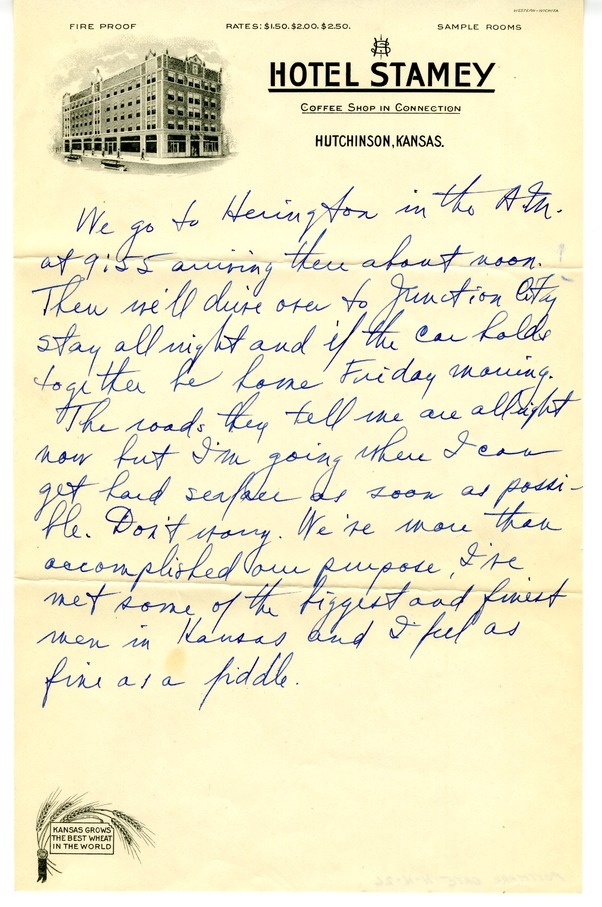 Letter from Harry S. Truman to Bess W. Truman