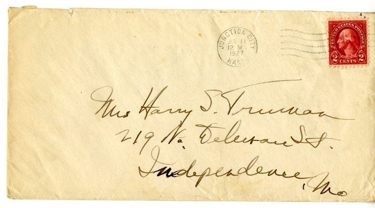 Letter from Harry S. Truman to Bess W. Truman