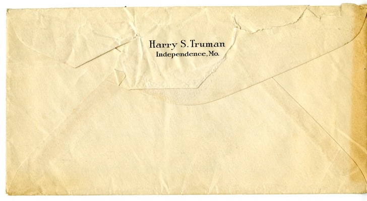 Letter from Harry S. Truman to Bess W. Truman