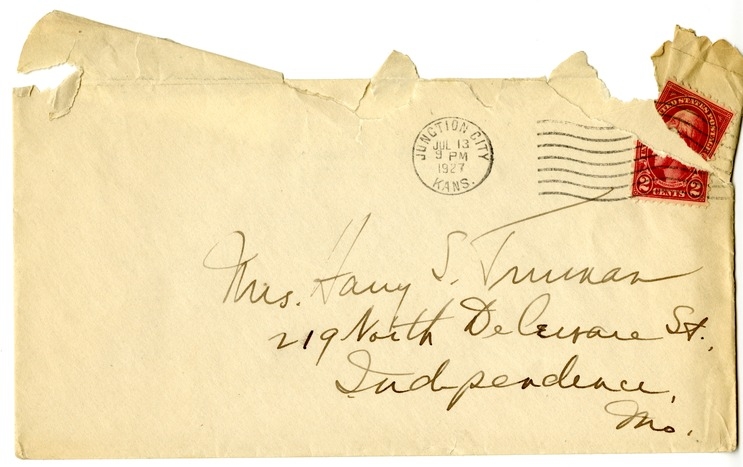 Letter from Harry S. Truman to Bess W. Truman